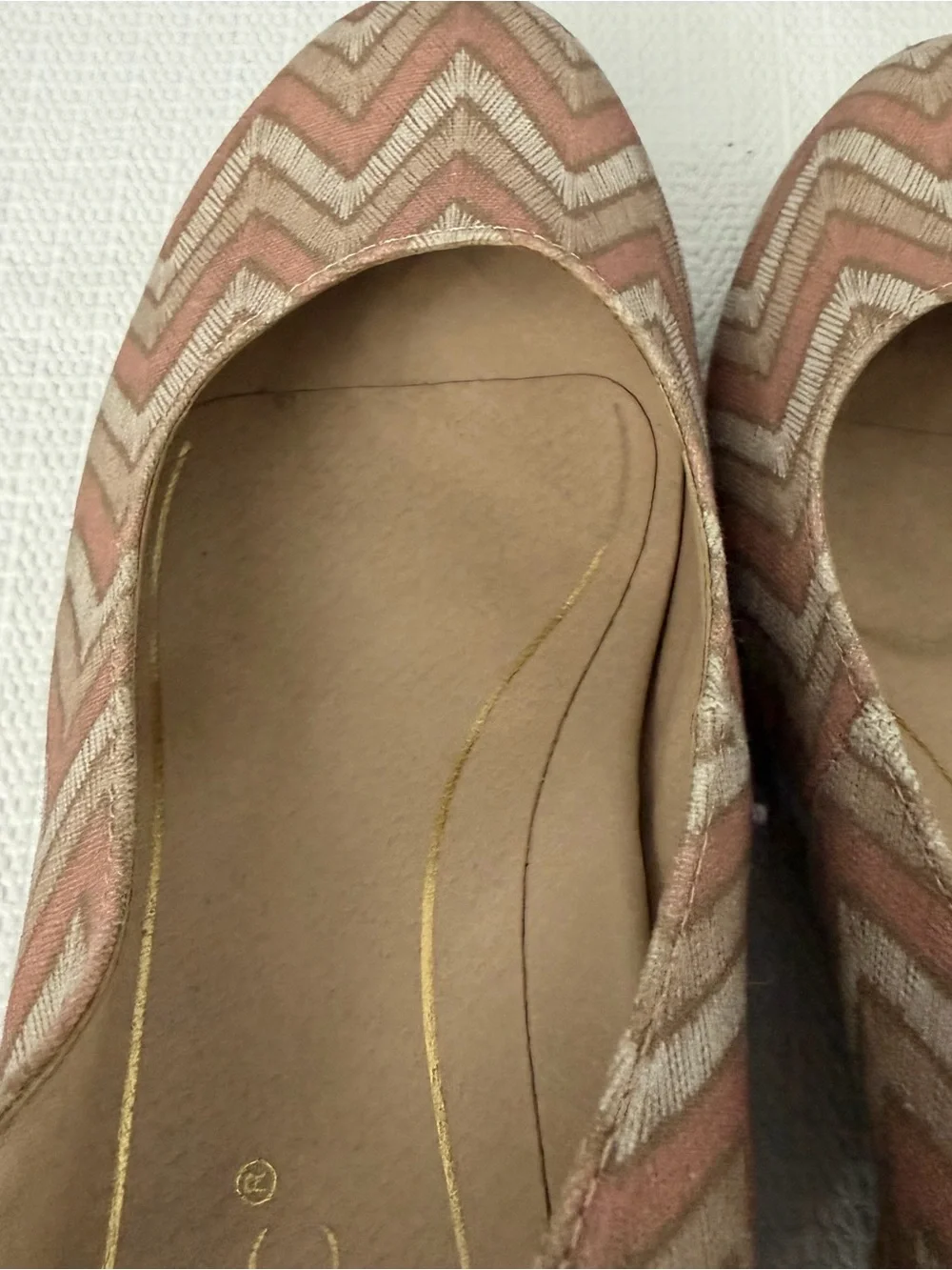 Vionic Coralina Chevron Espadrille Wedge‎ Sandals Womens Size 8